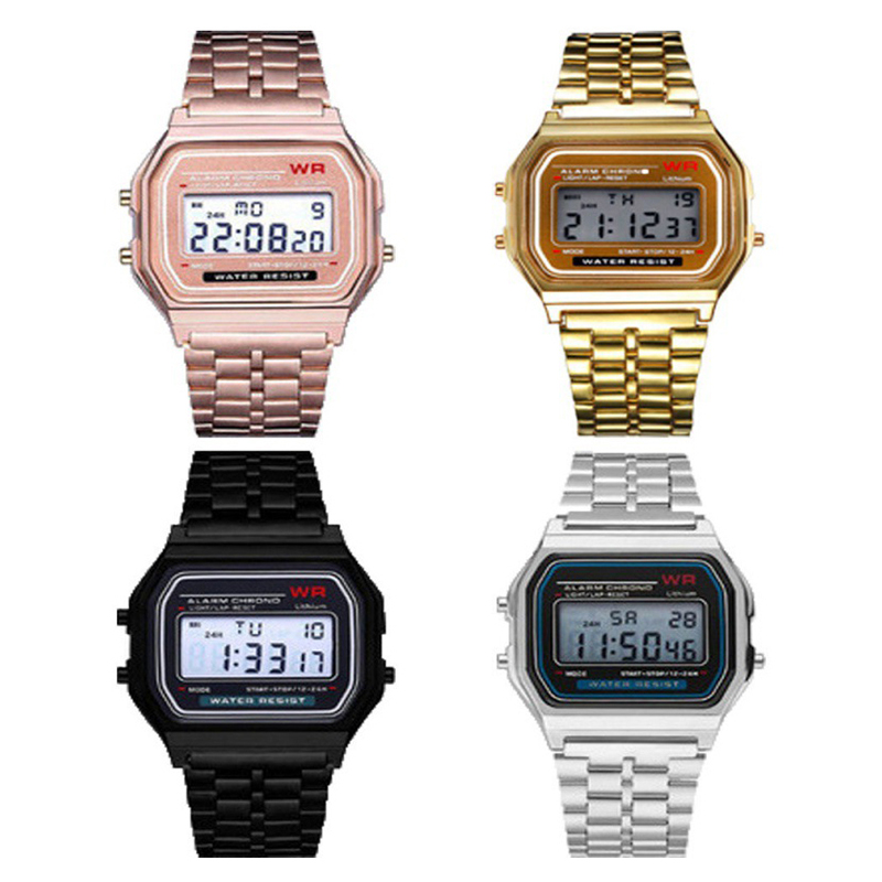 Women Accessories Display - Zegarek LED ze stali nierdzewnej Luksusowy