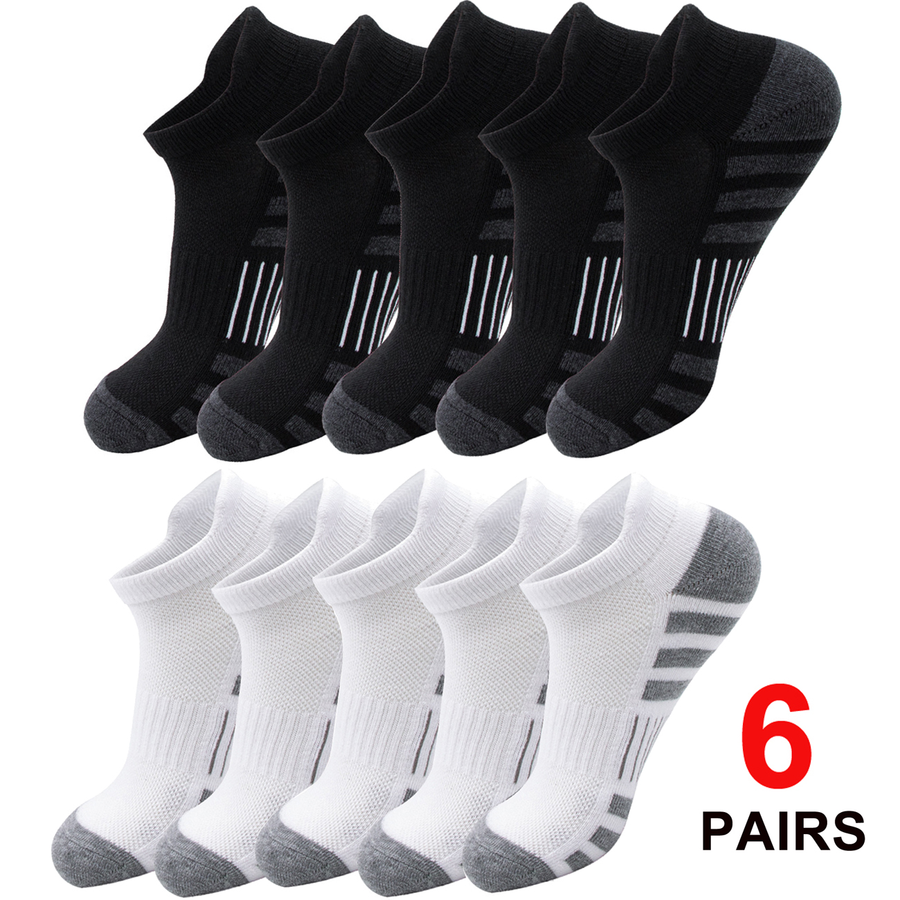 Women'S Ankle Accessories - 6/24 Pary Amortyzowane Oddychające Skarpety Sportowe