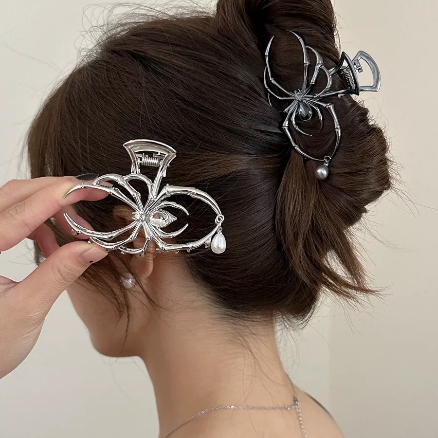 Women Accessories Business - 2025 Halloween czarny pająk spinki do