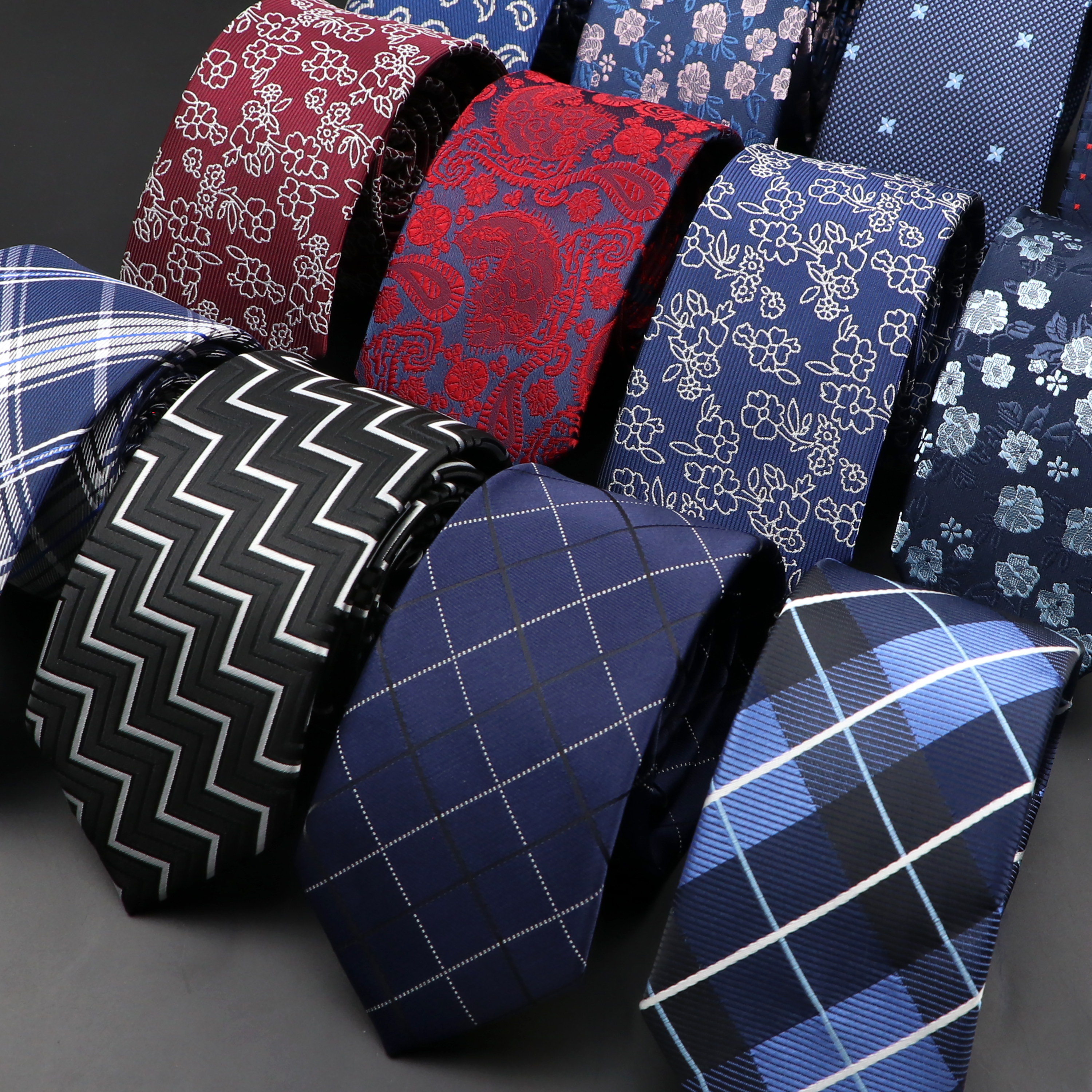 Women Accessories Business - Nowe męskie krawaty stałe kolorowy pasek