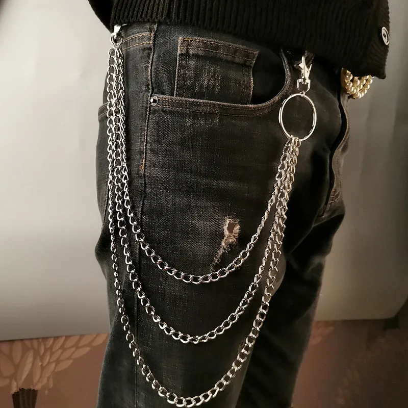 Women Electronic Accessories - Metalowy pasek z łańcuchem, punkowy haczyk,