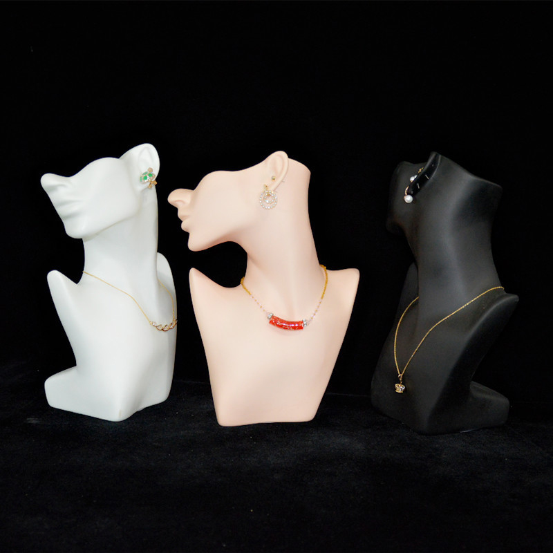 Women Accessories Display - Biała głowa manekina na jedną stronę,