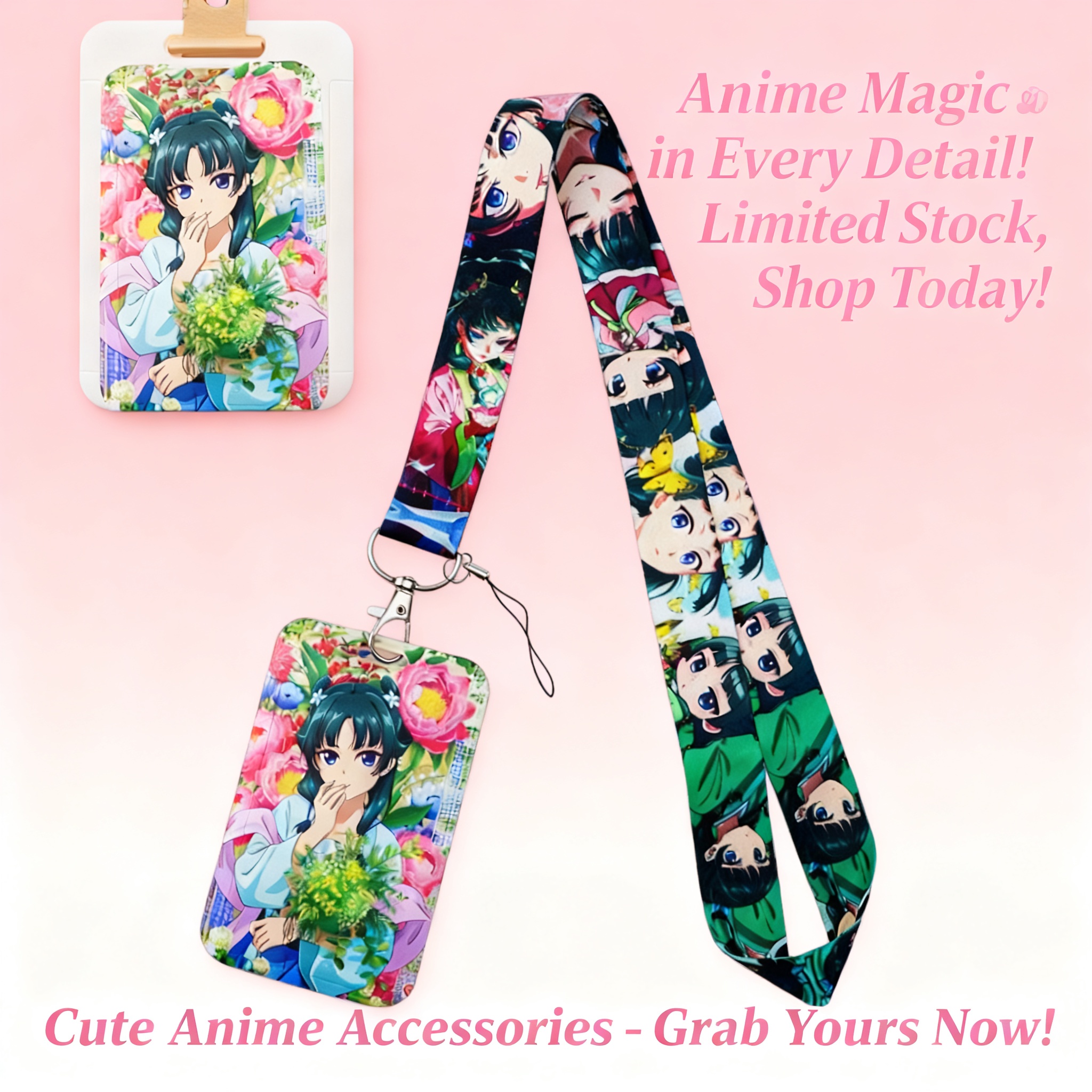 Women Accessories Bag - Urocza anime dziewczyna, smycz na szyję,