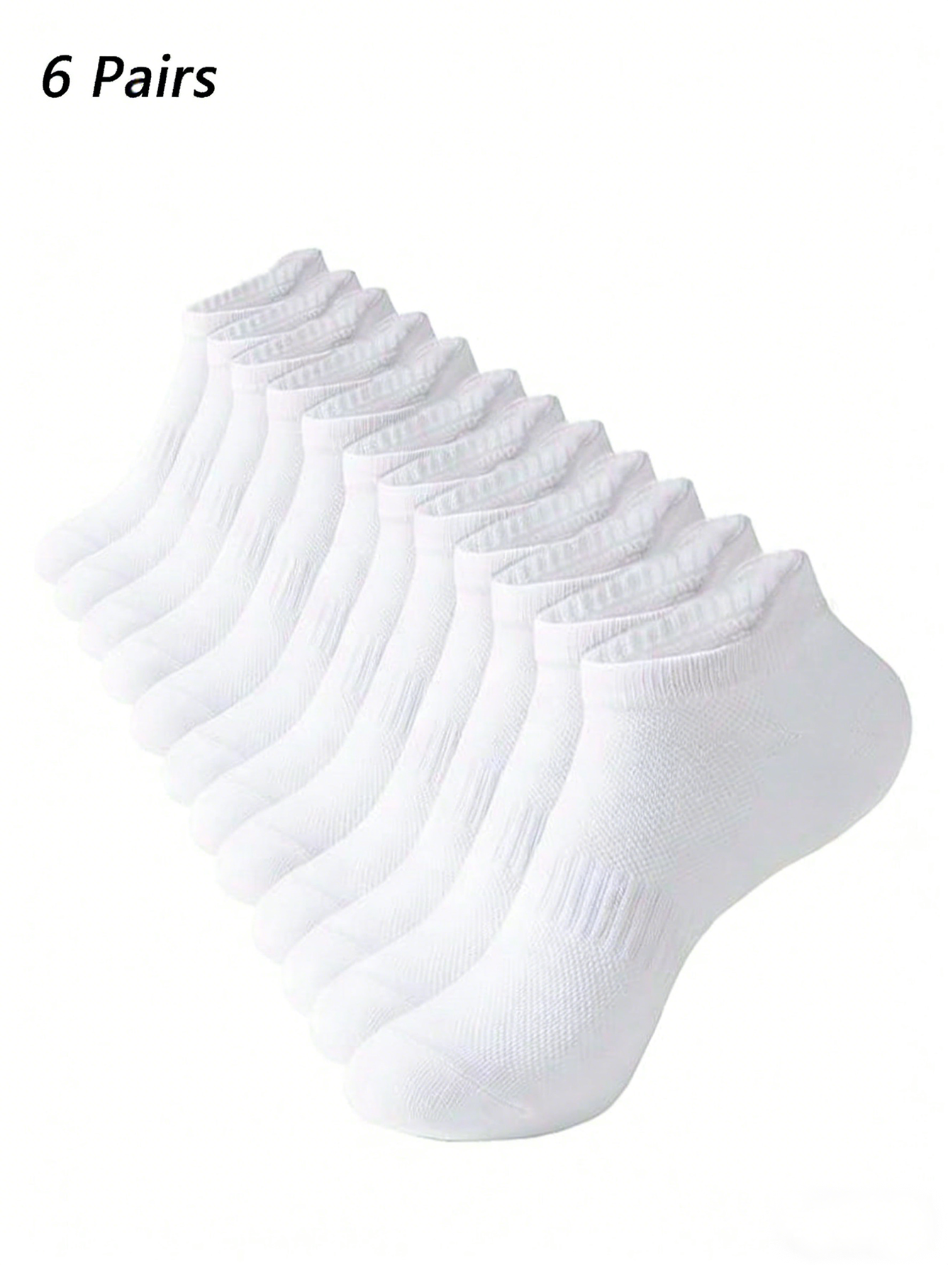 Women'S Ankle Accessories - 6 Par Damskie Męskie Białe Skarpetki