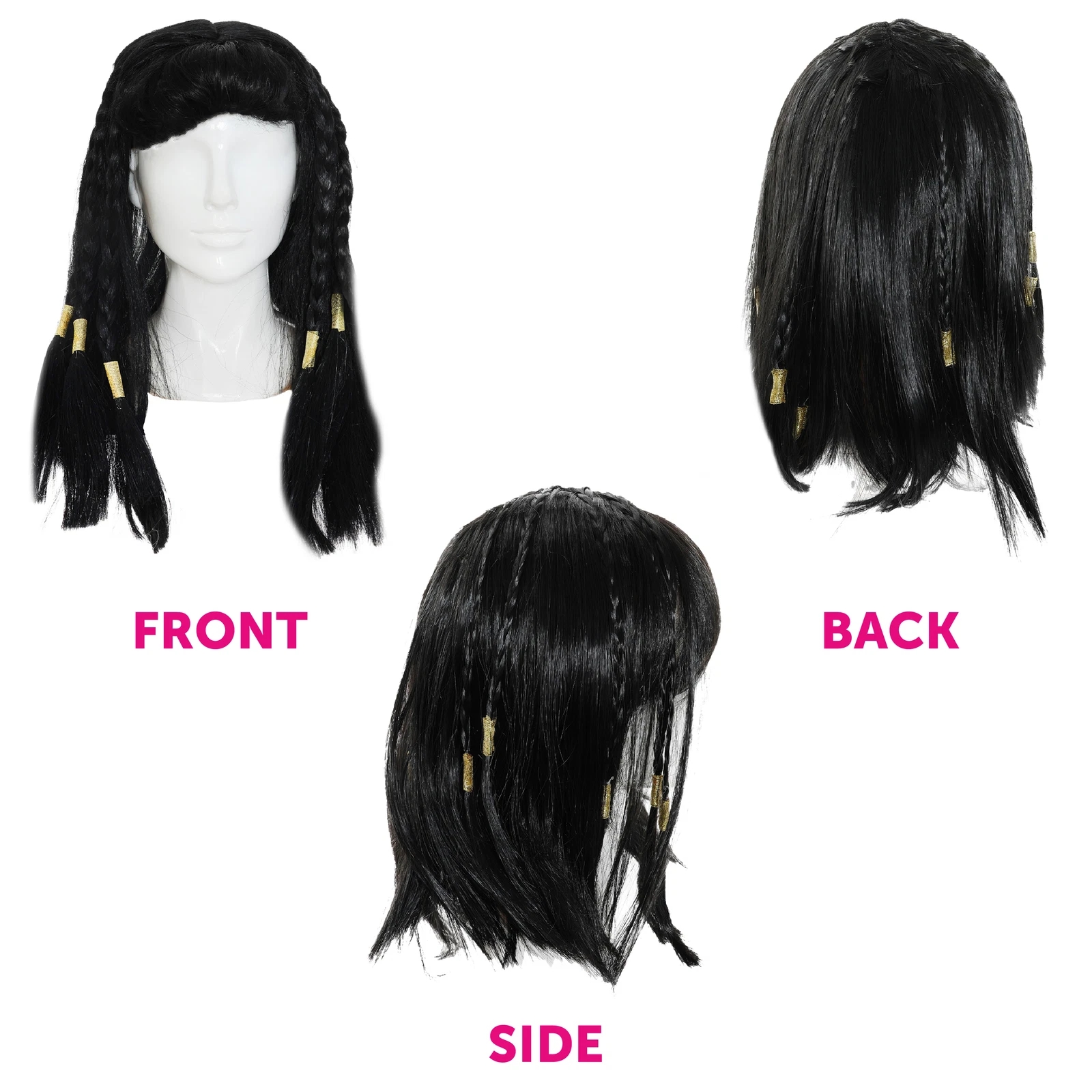 Women Accessories In Egypt - Cleopatra peruka kobieta egipt królowa czarne