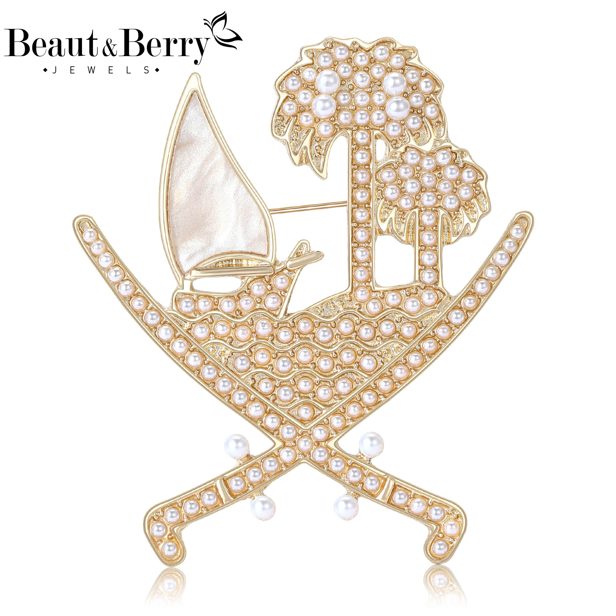 Women Accessories Qatar - Beaut&Berry Luksusowe Broszki z Perłami i