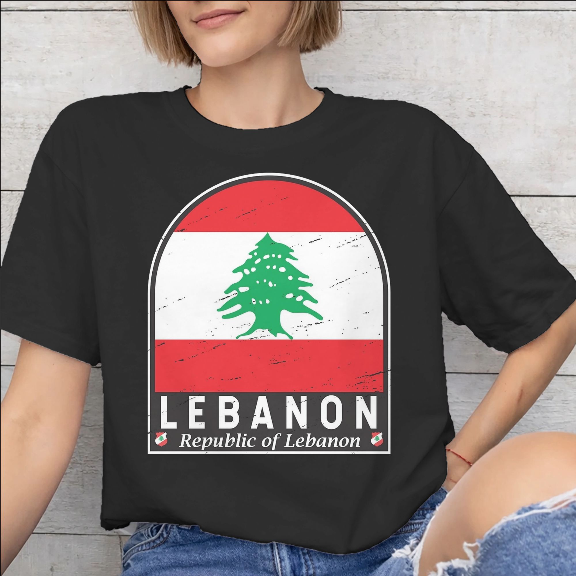 Koszulki z grafiką flagi Liban – Women Accessories Lebanon recenzja i cena