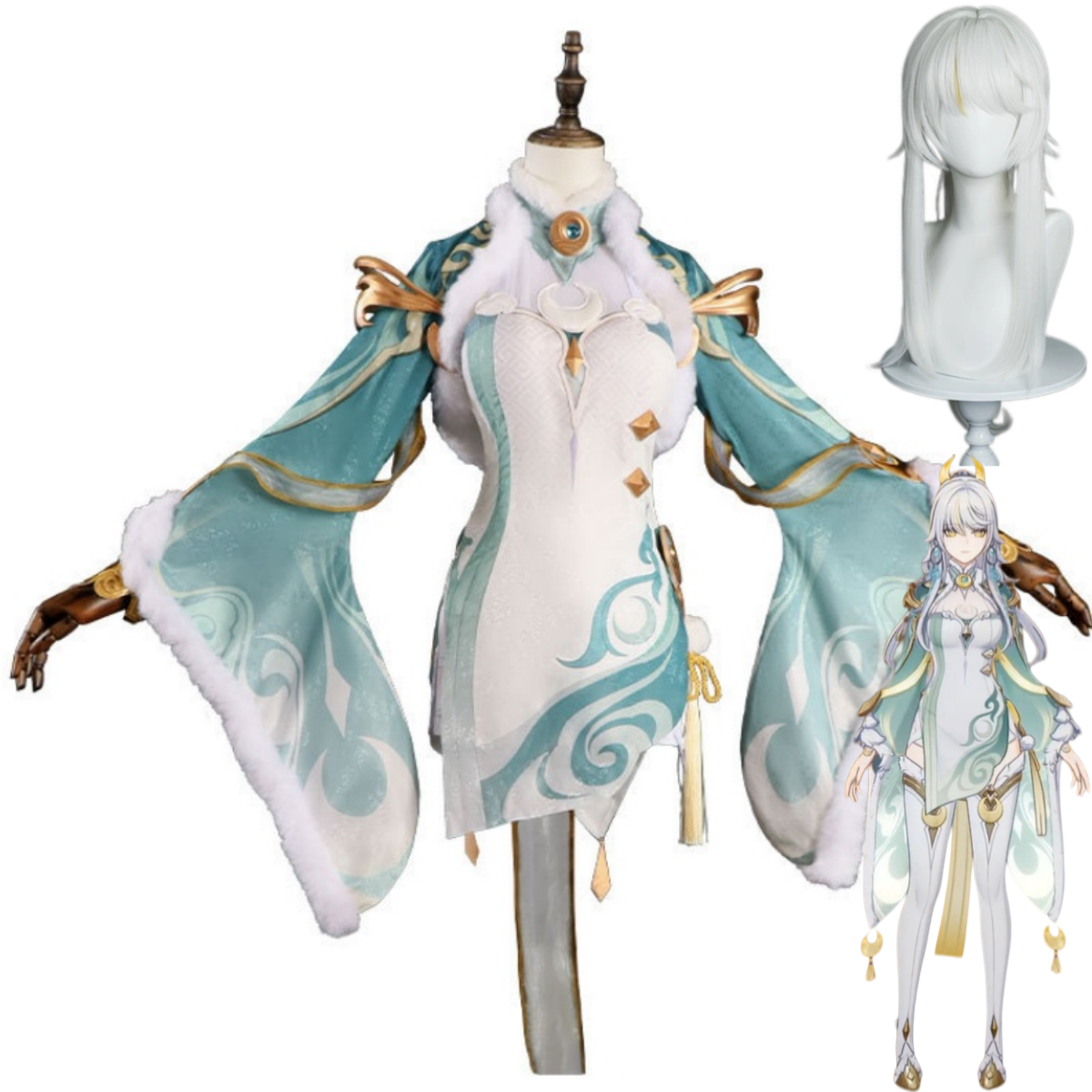 Kostium Cosplay Zibai, zielono – Women'S Clothing And Accessories recenzja i cena