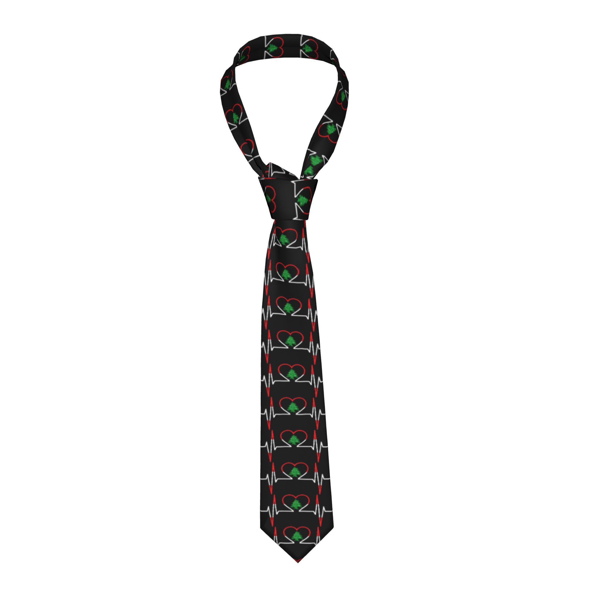 Krawat z motywem EKG serca, fl – Women Accessories Lebanon recenzja i cena